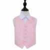 Baby Pink Swirl Wedding Waistcoat for Boys