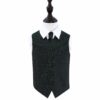 Black and Green Swirl Wedding Waistcoat and Cravat Set for Boys