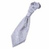 Silver Swirl Pre-Tied Wedding Cravat for Boys