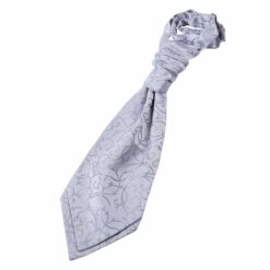 Silver Swirl Pre-Tied Wedding Cravat for Boys Silver Swirl Pre-Tied Wedding Cravat for Boys