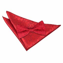 Burgundy Swirl Bow Tie and Pocket Square Set Burgundy Swirl Bow Tie and Pocket Square Set