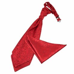 Burgundy Swirl Wedding Cravat and Pocket Square Set Burgundy Swirl Wedding Cravat and Pocket Square Set