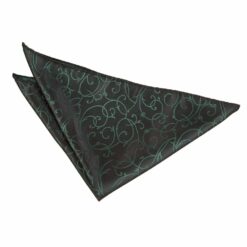 Black and Burgundy Swirl Pocket Square