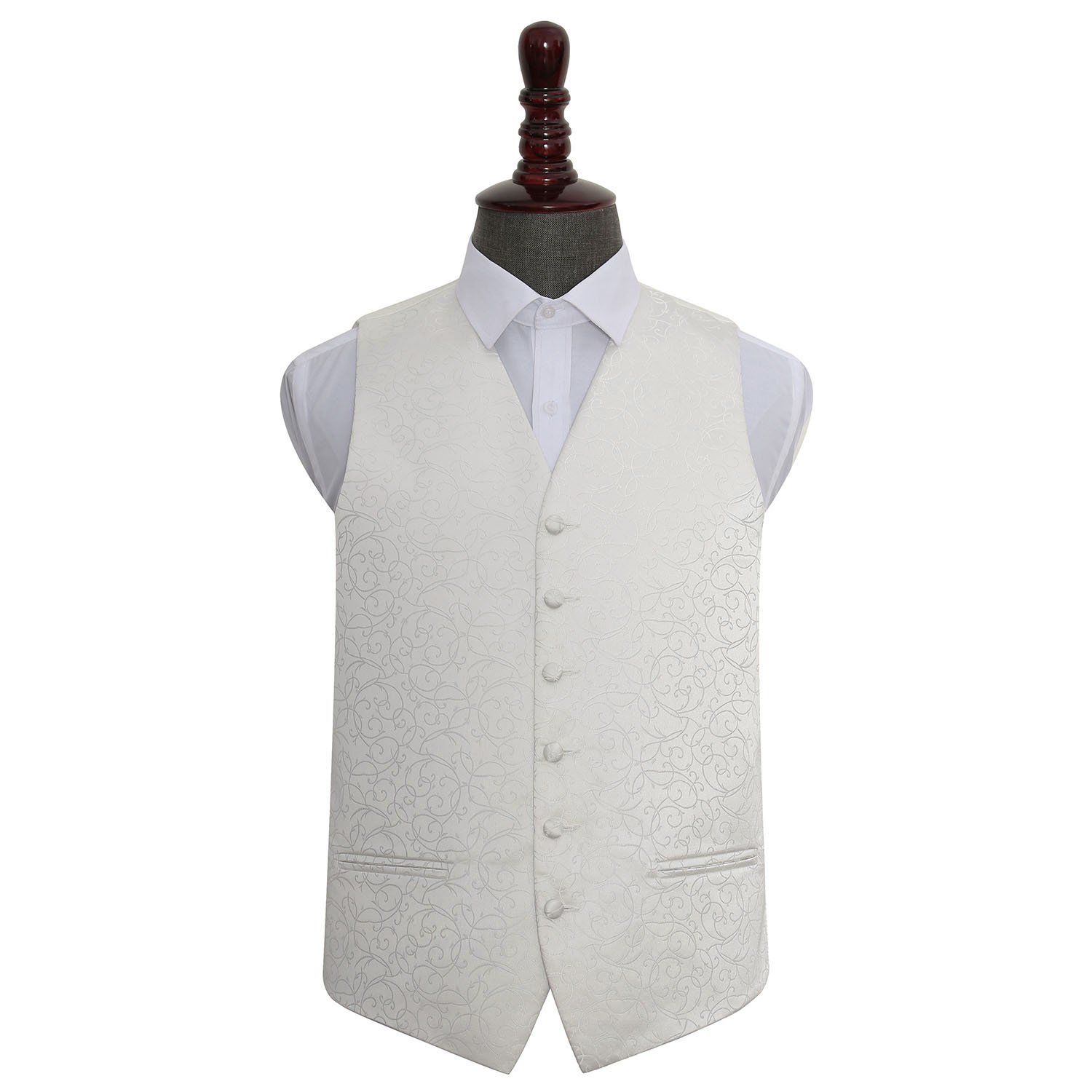 Men's Swirl Ivory Wedding Waistcoat