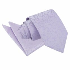 Lilac Swirl Tie and Pocket Square Set