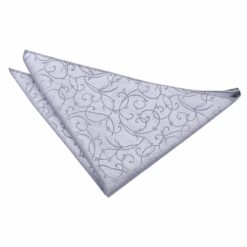 Silver Swirl  Pocket Square