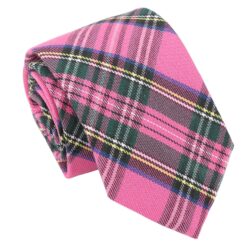 Pink Tartan Plaid Tie