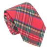 Red Royal Stewart Tartan Plaid Tie