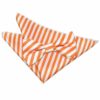 White and Orange Thin Stripe Bow Tie and Pocket Square Set