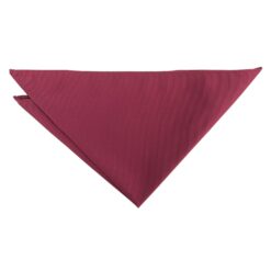 Burgundy Plain Twill Pocket Square