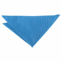 Azure Blue Plain Twill Pocket Square