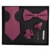 Grape Plain Twill Tie 5pc Gift Box Set