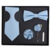 Ice Blue Plain Twill Tie 5pc Gift Box Set