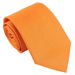 Tangerine Plain Twill Tie