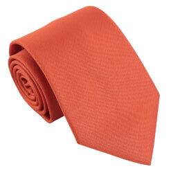 Terracotta Orange Plain Twill Tie