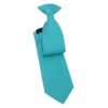 Turquoise Green Plain Twill Clip On Tie