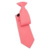 Coral Plain Twill Clip On Tie