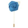 Azure Blue Plain Twill Lapel Pin