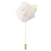 Pearled Ivory Plain Twill Lapel Pin