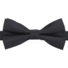 Black Plain Twill Pre-Tied Bow Tie