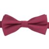 Burgundy Plain Twill Pre-Tied Bow Tie
