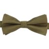 Olive Green Plain Twill Pre-Tied Bow Tie