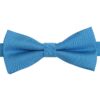 Azure Blue Plain Twill Pre-Tied Bow Tie