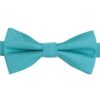 Turquoise Green Plain Twill Pre-Tied Bow Tie