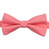 Coral Plain Twill Pre-Tied Bow Tie