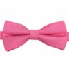 Fuchsia Pink Plain Twill Pre-Tied Bow Tie