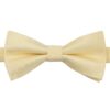 Pale Yellow Plain Twill Pre-Tied Bow Tie