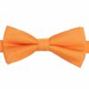 Tangerine Plain Twill Pre-Tied Bow Tie