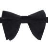 Black Velvet Butterfly Pre-Tied Bow Tie